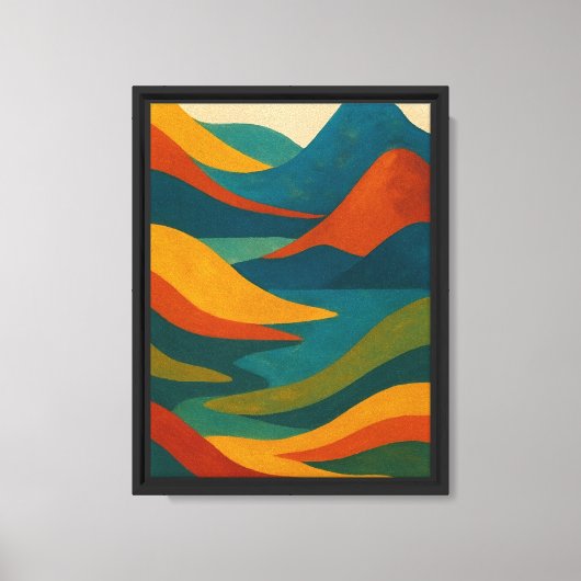 Abstract berglandschap canvas afdruk (Voorkant)