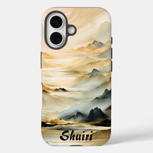 Abstract berglandschap Case-Mate iPhone case (Achterkant)