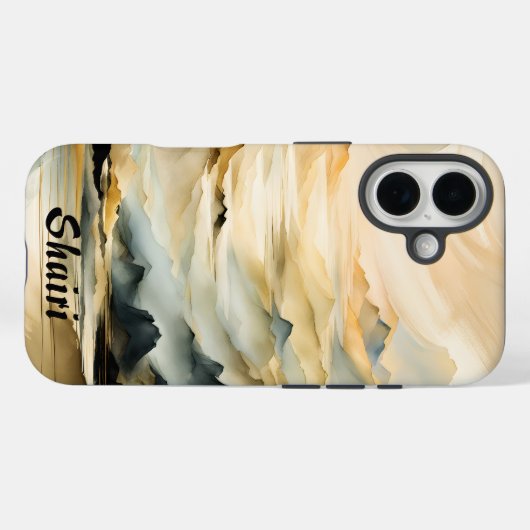 Abstract berglandschap Case-Mate iPhone case (Achterkant (horizontaal))