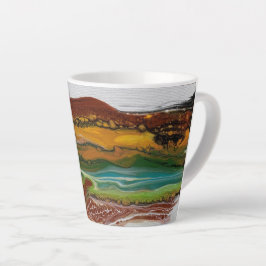 Abstract berglandschap latte mok