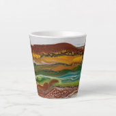 Abstract berglandschap latte mok (Voorkant)