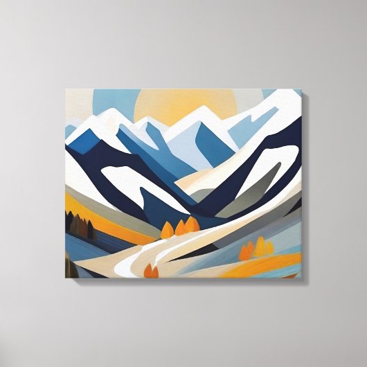 Abstract berglandschap Modern artistiek decor Canvas Afdruk (Voorkant)