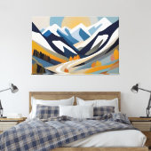 Abstract berglandschap Modern artistiek decor Canvas Afdruk (Insitu (Slaapkamer))