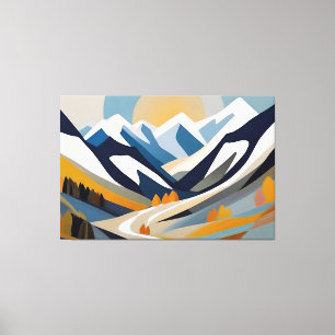 Abstract berglandschap Modern artistiek decor Canvas Afdruk