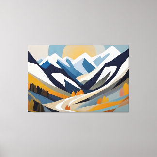 Abstract berglandschap Modern artistiek decor Canvas Afdruk