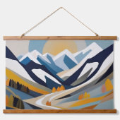 Abstract berglandschap Modern artistiek decor Hangend Wandkleed (Voorkant)