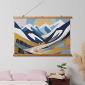 Abstract berglandschap Modern artistiek decor Hangend Wandkleed (Slaapkamer)