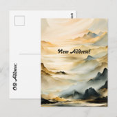 Abstract Berglandschap Nieuw Adres Briefkaart (Voorkant / Achterkant)