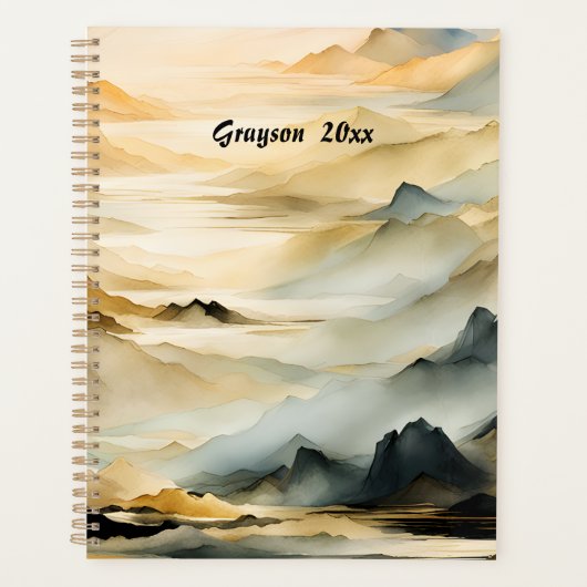 Abstract berglandschap planner (Voorkant)
