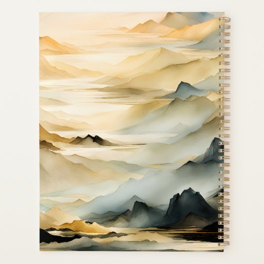 Abstract berglandschap planner (Achterkant)