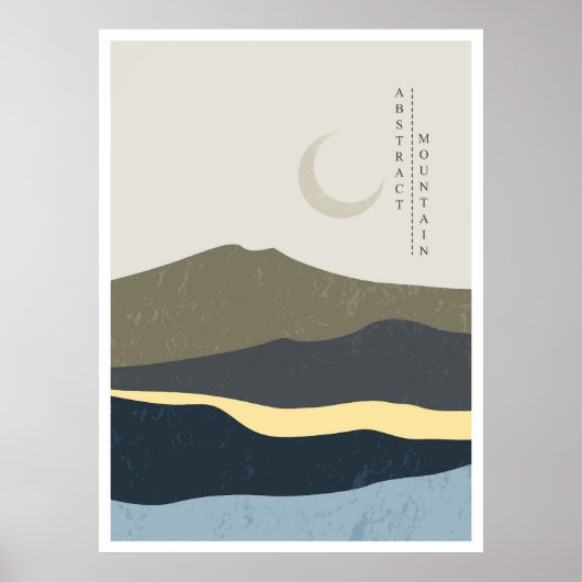 Abstract berglandschap poster (Voorkant)
