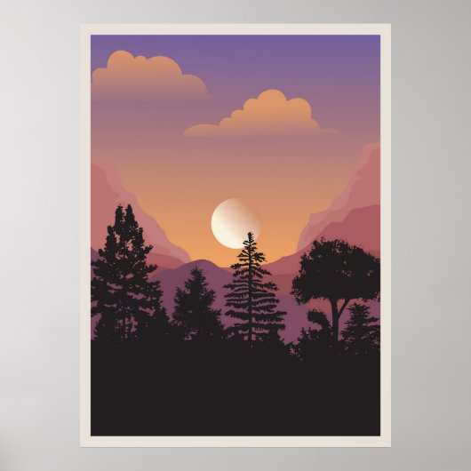 Abstract berglandschap poster (Voorkant)