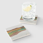 Abstract berglandschap stenen onderzetter (Zijkant)