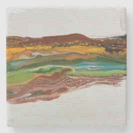 Abstract berglandschap stenen onderzetter