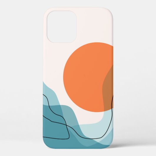 Abstract berglandschap, vlakke omgeving Case-Mate iPhone case (Achterkant)