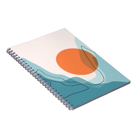 Abstract berglandschap, vlakke omgeving notitieboek (Rechterzijde)