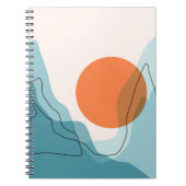 Abstract berglandschap, vlakke omgeving notitieboek (Voorkant)