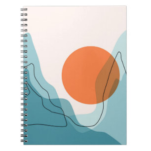 Abstract berglandschap, vlakke omgeving notitieboek