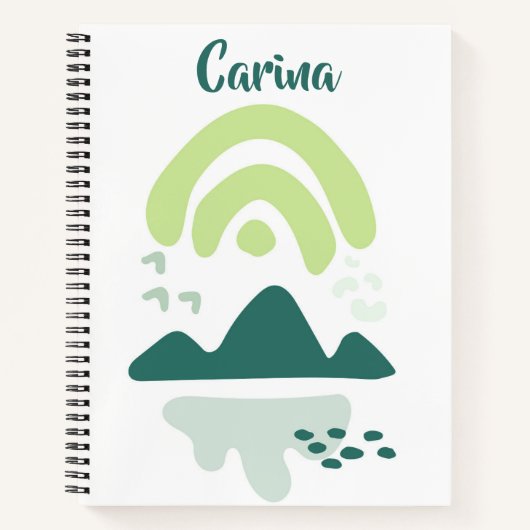 Abstract bergmeer Scene Sketchbook Notitieboek (Voorkant)