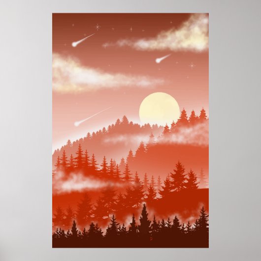 Abstract bergontwerp poster (Voorkant)