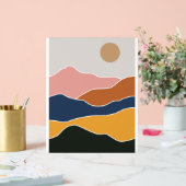 Abstract bergschilderij acryl bord (Huwelijk)