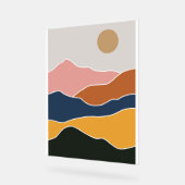 Abstract bergschilderij acryl bord (Hoek)