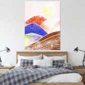 Abstract bergschilderij canvas afdruk (Insitu (Slaapkamer))