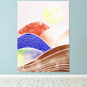 Abstract bergschilderij canvas afdruk (Insitu (Houten vloer))