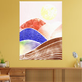 Abstract bergschilderij canvas afdruk (Insitu (Woonkamer))