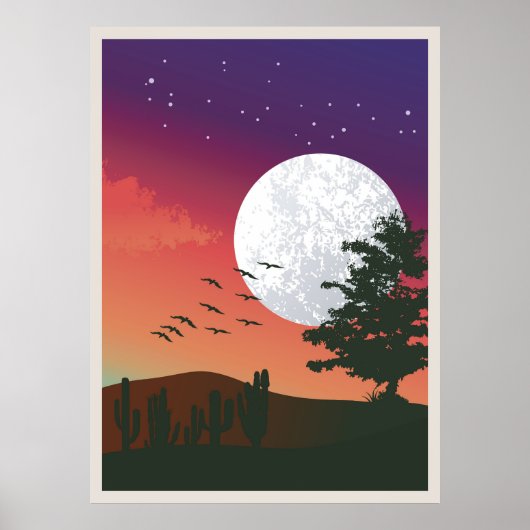 Abstract bergschilderij, poster (Voorkant)