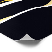 Abstract bericht over de zonsopgang in een flessen poster (Hoek)