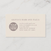 Abstract beschilderd | Elegant minimalistisch en L Klantenkaartje (Achterkant)