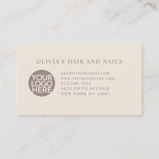 Abstract beschilderd | Elegant minimalistisch en L Klantenkaartje (Achterkant)