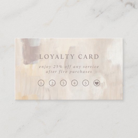 Abstract beschilderd | Elegant minimalistisch en L Klantenkaartje (Voorkant)