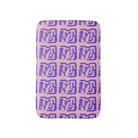 abstract besproeide blauwe Thunder_Cove Badmat (Voorkant Verticaal)