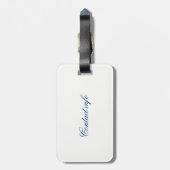 abstract besproeide blauwe Thunder_Cove Bagagelabel (Achterkant verticaal)