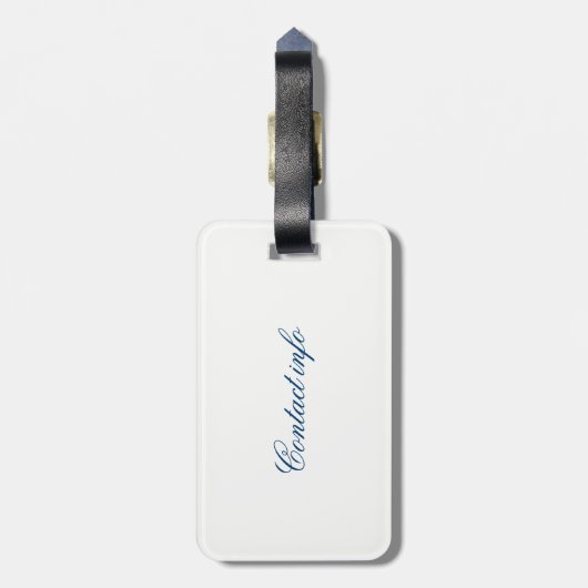 abstract besproeide blauwe Thunder_Cove Bagagelabel (Achterkant verticaal)