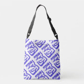 abstract besproeide blauwe Thunder_Cove Crossbody Tas (Achterkant)
