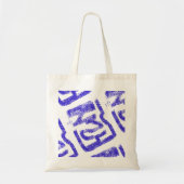abstract besproeide blauwe Thunder_Cove Tote Bag (Voorkant)