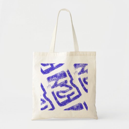 abstract besproeide blauwe Thunder_Cove Tote Bag (Voorkant)
