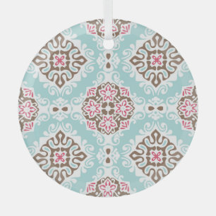 Abstract betegeld: naadloos patroon glas ornament