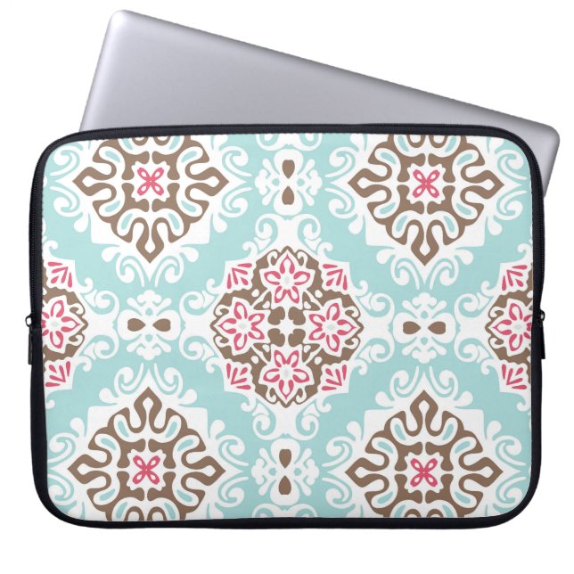 Abstract betegeld:  naadloos patroon laptop sleeve (Voorkant)