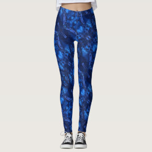 Abstract betegelvormig ontwerp, diepzeeverblus leggings