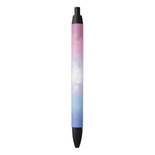Abstract Bigender Pride-vlag Zwarte Inkt Pen