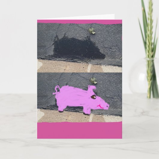 Abstract Biggetje 🐷 Kaart (Voorkant)