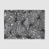 Abstract Biologische Hand getrokken Doodle Zwart-w Tissuepapier (Voorkant)