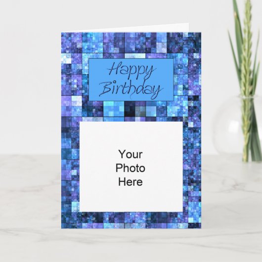 Abstract birthday Photo Card Kaart (Voorkant)