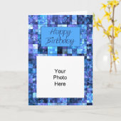 Abstract birthday Photo Card Kaart (Gele Bloem)