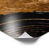 Abstract Black and Gold Circles Foto Afdruk (Hoek)