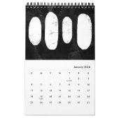 Abstract Black and White Art Calendar Kalender (Jan 2026)